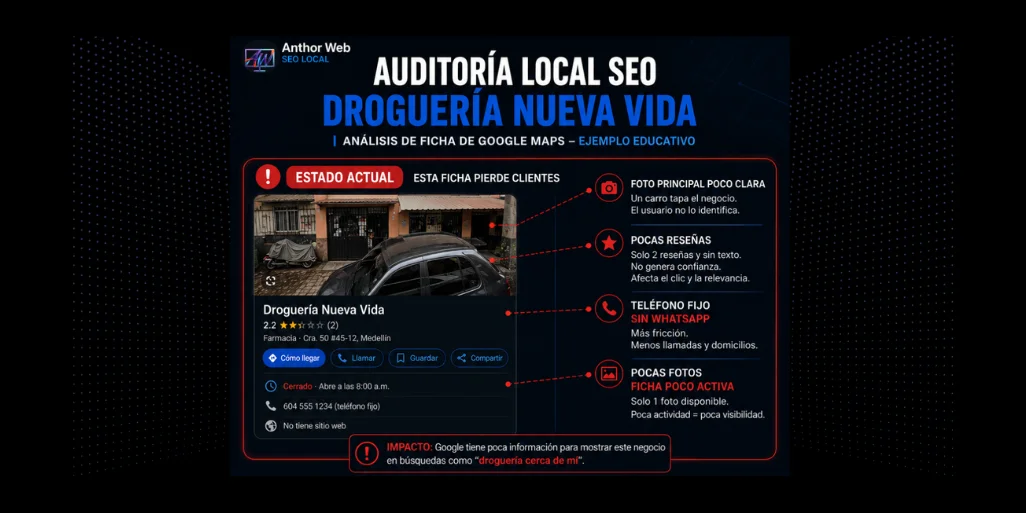 Errores comunes en Google Maps para droguerías (y por qué muchas desaparecen)